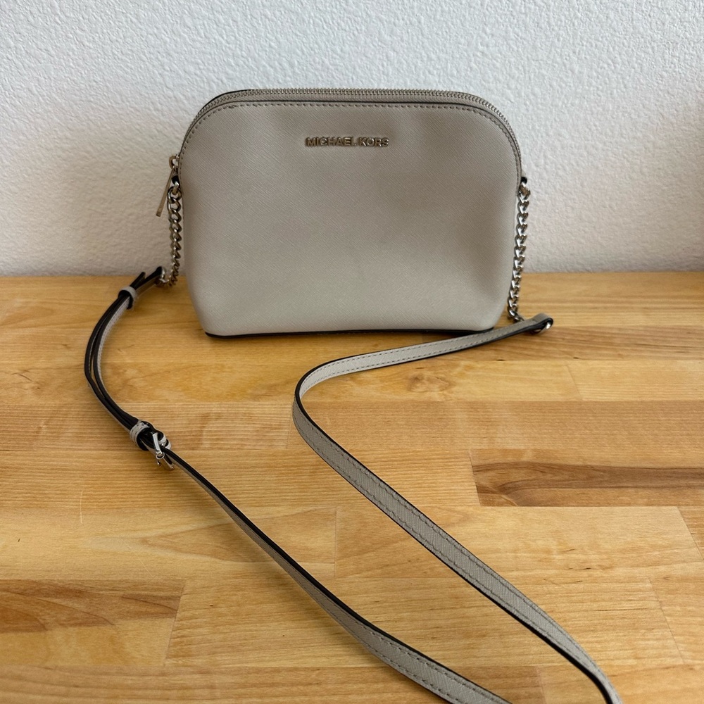 Michael Kors Cream Crossbody Bag Dome-Shaped